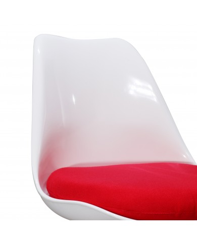 TULIP chair in FIBERGLASS cushion in fabric, leather or velvet
