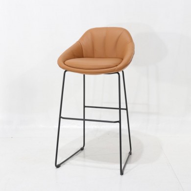 KARTER stool in fabric, leather or velvet, various colours