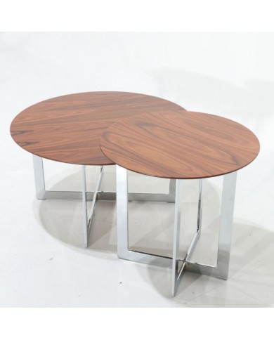 Set of 2 SIDNEY wooden tables in various sizes and finishes