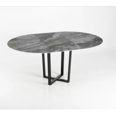 AVA round extendable ceramic table in various finishes and sizes