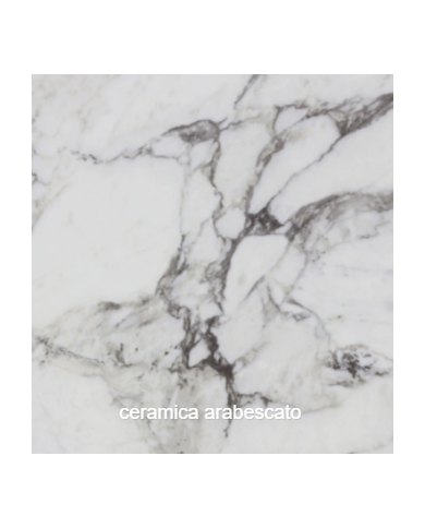 ROUND top in marble effect ceramic, various sizes and finishes
