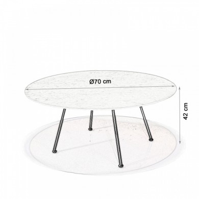 BRIDGE coffee table in various marble finishes