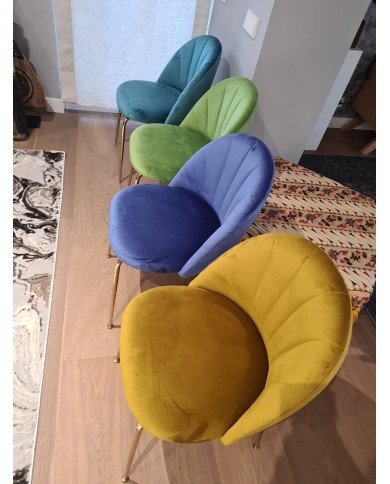 Chaise ARIANNE en tissu ou velours différentes couleurs